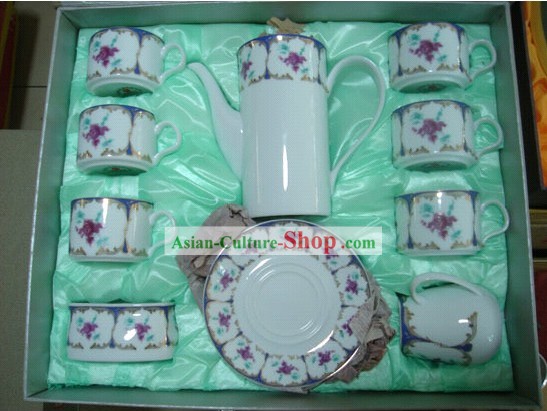 Clássico chinês Jing De Zhen Ceramic 15 Set Café Pieces