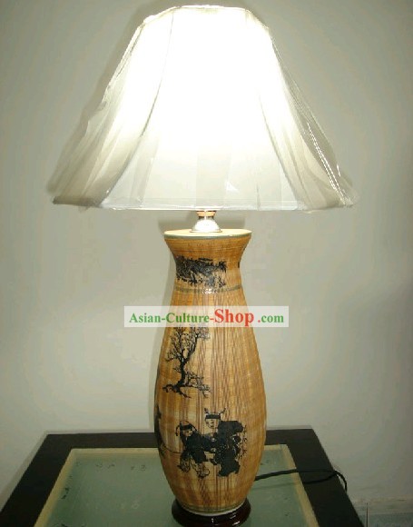 Classico cinese Jing De Zhen Ceramica Lampada lettura