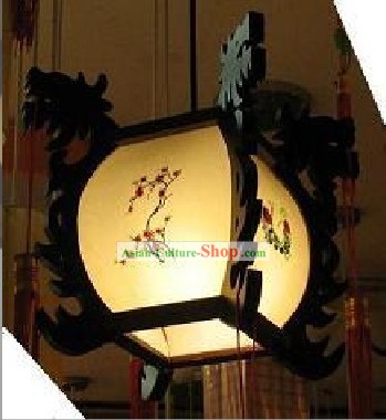Chinese Hand Made Holz und Pergament Palace Decke Laterne