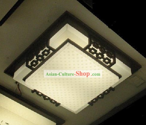 Mano cinese classico made Pergamena e soffitto in legno Lanterna