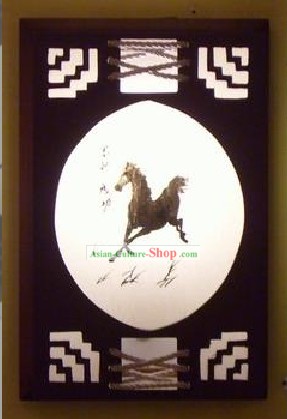 Chinese Traditional Holz und Pergament Decke Lantern - Horse Win Speedy Success