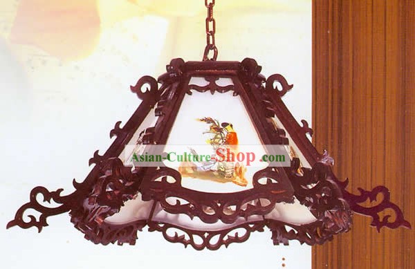 Lanterne chinoise classique Archaize plafond en bois