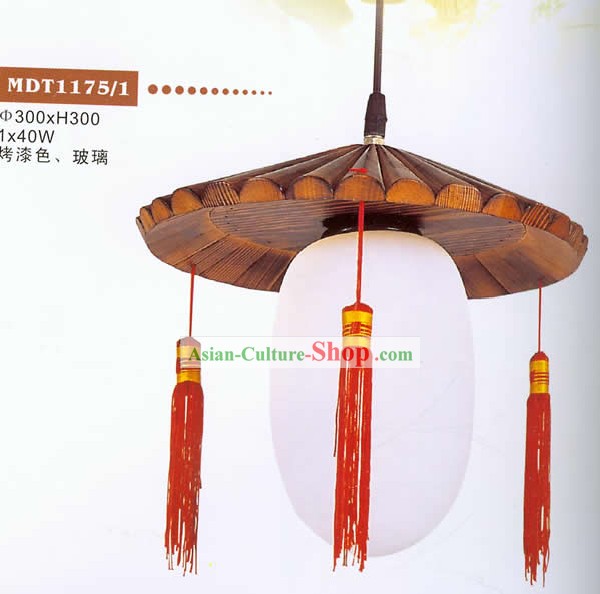 Chino tradicional hecha a mano linterna colgante de madera