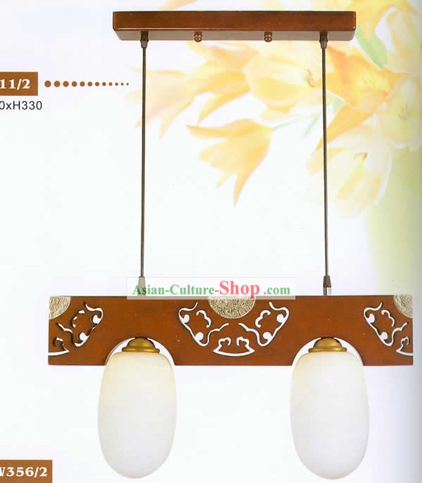 Chinese Traditional Hand Made Holz Hanging Lantern mit handgeschnitzten Vein