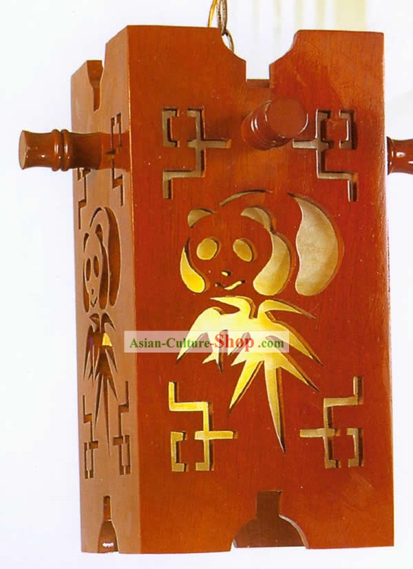 Chinesische klassische handgemachte Holz Hanging Lantern mit handgeschnitzten Panada