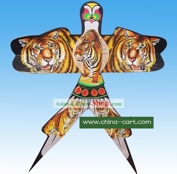Mão chinês clássico pintado e Made Swallow Kite - Pintura Tiger