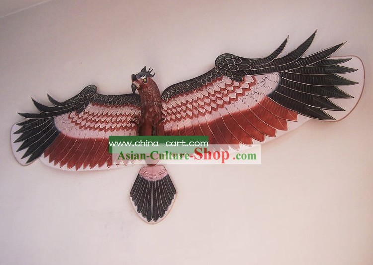Super Large Chinese Traditional Weifang handbemalt und Made Kite - Eagle Owl