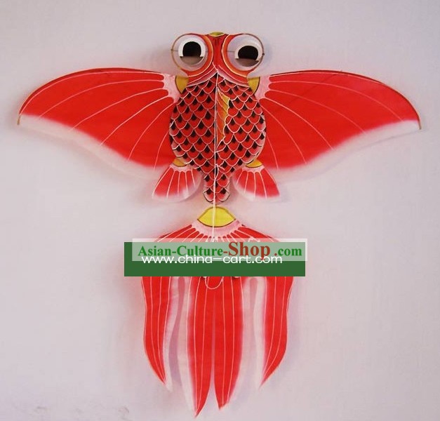 Китайский традиционный рук Вэйфан Окрашенные и Сделано Кайт - Золотая рыбка