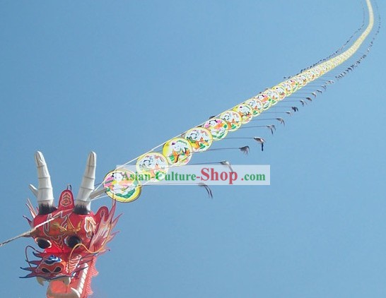 3937 Zoll Supreme Super Large chinesischen Hand gefertigt und bemalt Weifang Drachen Kite
