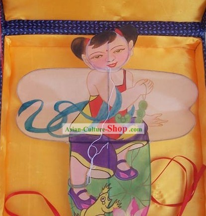 Mano China clásica pintada Kite - Liu Hai Jugando con la rana