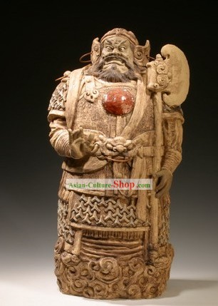 Chino clásico Shiwan Estatua Artes Colección de Cerámica - La puerta de Dios