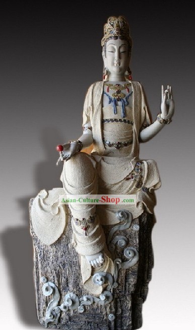 Cinese classico Shiwan Ceramica Collezione Statua Arts - Benedizione