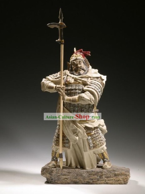 Cinese classico Shiwan Ceramica Statua Arts Collection - Xiang Yu