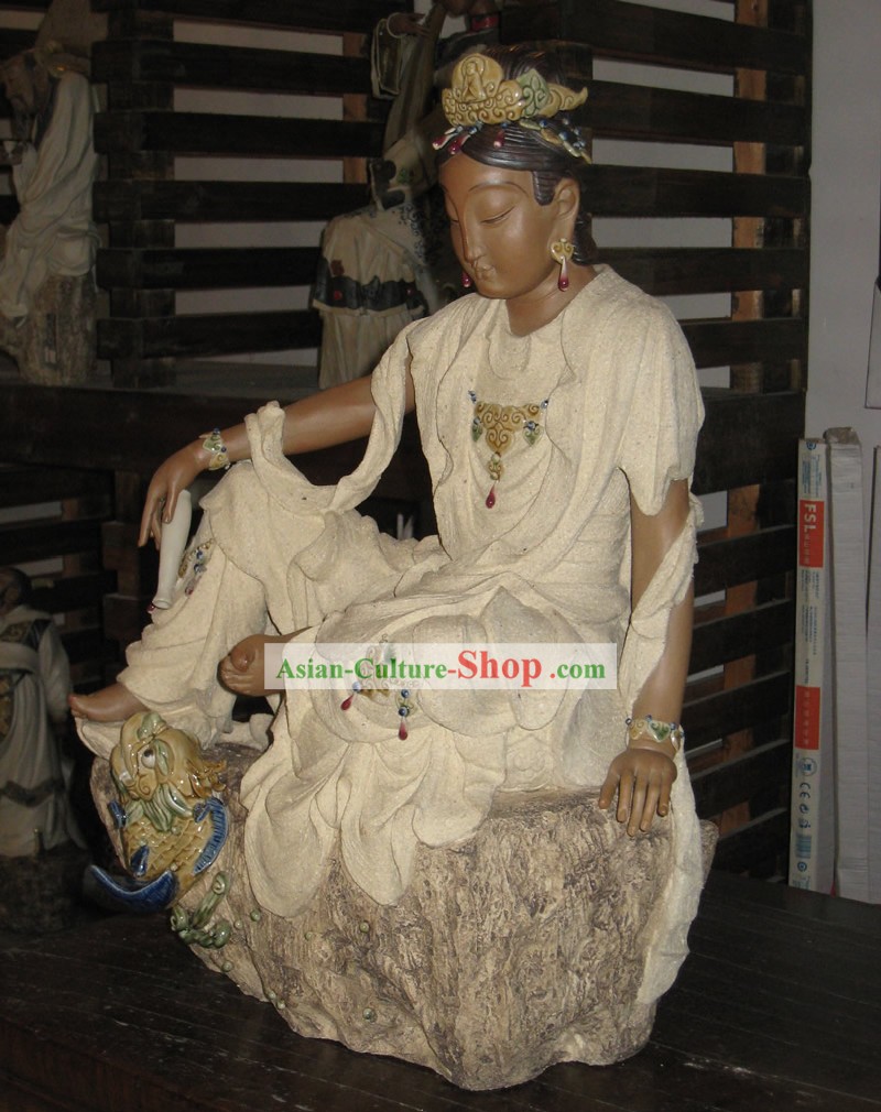 Chinese Classic Shiwan Keramik Statue Collection - Kwan-yin