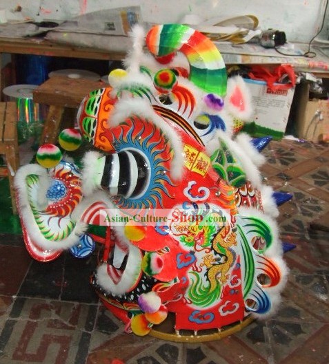 Suprema cinese tradizionale costume di danza Kylin set completo con pittura Dragons