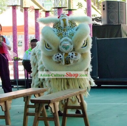Suprême de longue laine de mouton traditionnelle chinoise Southern Equipements Danse du Lion Complete Set