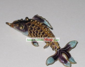 Plata chino tradicional ¨ ª Artesanía-Purple Goldfish