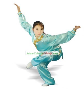 Tradizionale Cinese Wu Shu Kung Fu Uniform 100% Seta