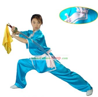 Chinese Traditional Changquan Lange Faust 100% Seide Uniform für Frauen
