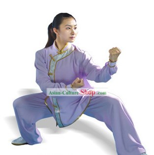 여성을위한 중국어 번체 실크와 커튼 무술 유니폼