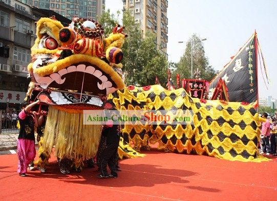 Trajes Dança Super Grande Lion Conjunto Completo para Display e Parade