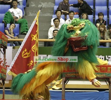 Pechino lungo Yak Fur tradizionale Leone costume di danza set completo