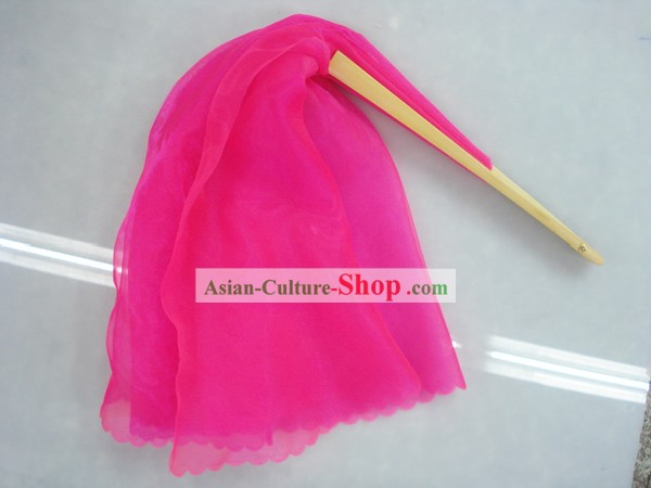 Chino tradicional de seda rosa Fan Dance