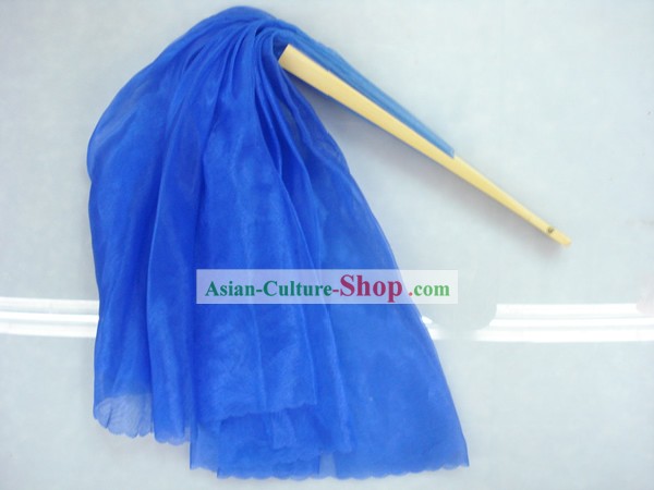 Traditionnelle Chinoise Fan Bleu danse Soie