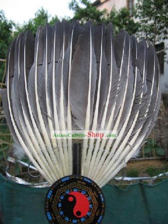 Zhuge Liang Tai Chi Fan fourrure Goose