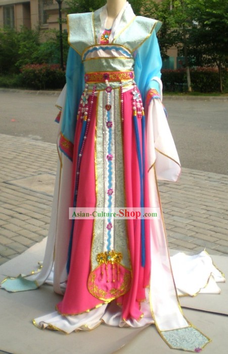 Chinoise costume antique danse fans