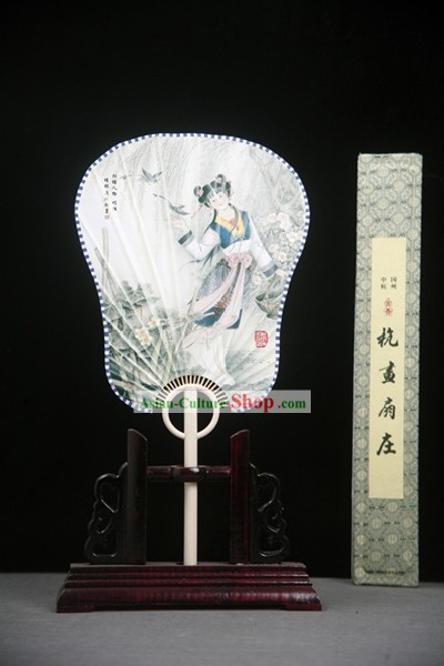 Chinesische Handmade Palace Fan mit Fan Base