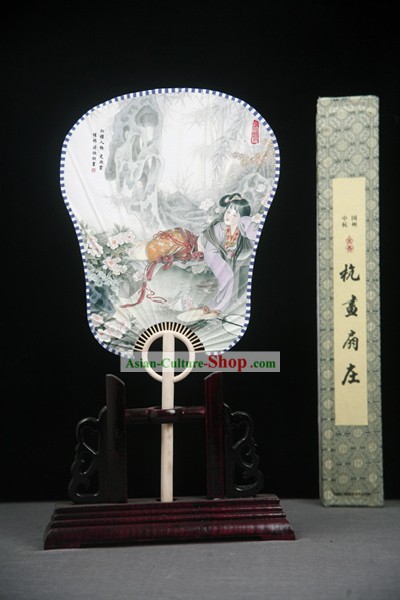 Papier Palais de Chine antique Sleeping Beauty Fan Fan avec Base