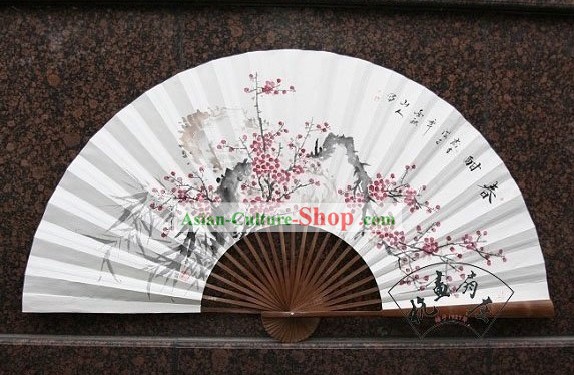 Chinesische Hand Painted Large Übergabe Wand Fan