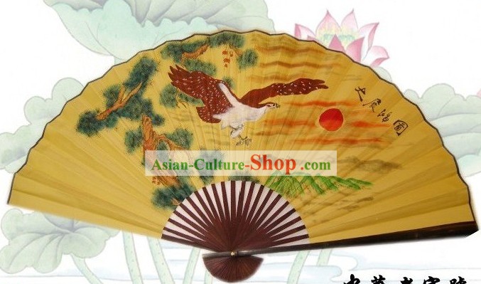 65インチ中国の伝統手作りハンギングシルクの装飾のファン - 大鵬占チー