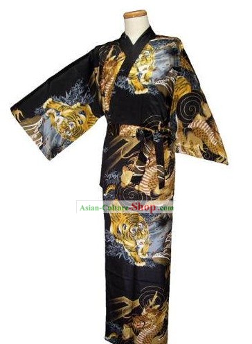 男性のための日本の虎の衣装の着物