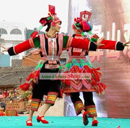 Chinese Traditional Hua Yao Dai Minority Dance Costumes Complete Set for Women