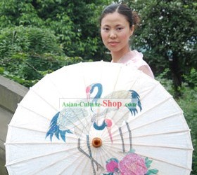 伝統中国の手のクレーン傘メイド