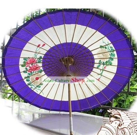 Grande mano made giapponese ombrello di carta Peony