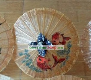 Mano di seta made Dance Umbrella di pesce