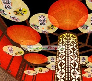 40-дюймовый Большие китайские маски Пекинской оперы Украшение Потолочные вентиляторы