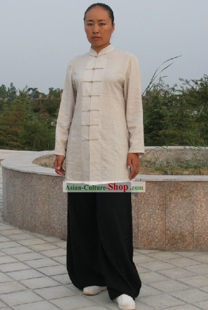 Profesional de Kung Fu Tai Chi Maestro algodón mandarín Blusa