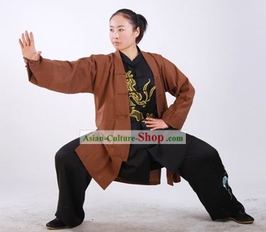 Professionale Kung Fu Tai Chi Maestro Cotone Camicetta mandarino