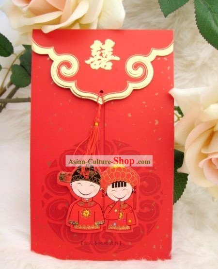 Traditoinal Inviti matrimonio cinese Set 20 Pezzi