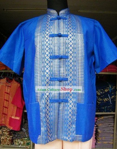Traditionelle Thai Bluse Kostüm komplett Set für Männer