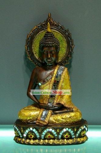 Grand Sud-Est asiatique thaïlandaise Arts dim. Bouddha Figurine