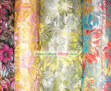 Tecido de seda deslumbrante flor