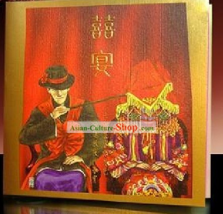 Верховный китайские свадебные Пригласительные билеты 20 штук Set - Поднимите ваши Veil