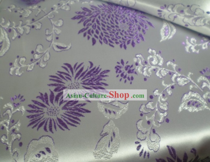 Chinese Traditional Weiß Brocade Fabric