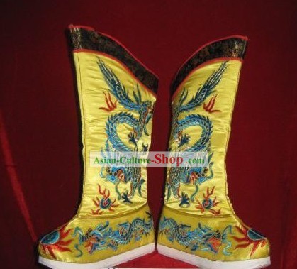 Antigua China Estilo Emperador Qing dinastía zapatos