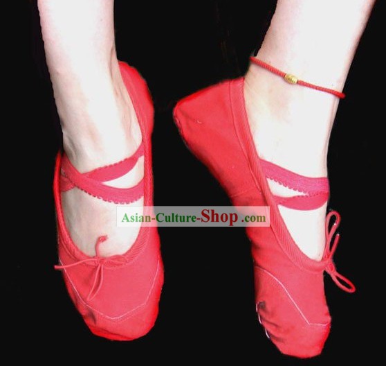 Традиционный красный Балетные туфли